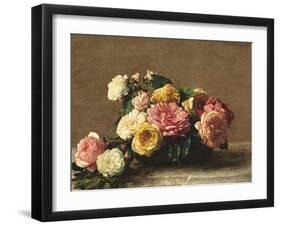 Roses in a Bowl-Henri Fantin-Latour-Framed Giclee Print