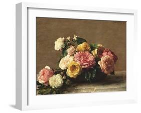 Roses in a Bowl-Henri Fantin-Latour-Framed Giclee Print