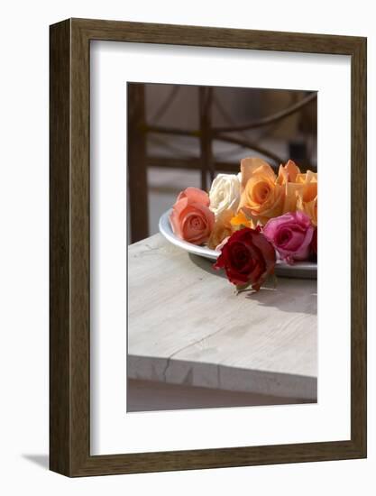 Roses in a bowl-Luuk Geertsen-Framed Photo