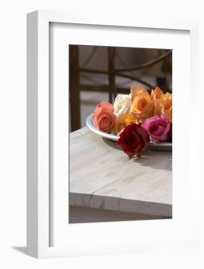 Roses in a bowl-Luuk Geertsen-Framed Photo