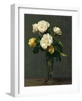 Roses in a Champagne Flute, 1873-Henri Fantin-Latour-Framed Giclee Print