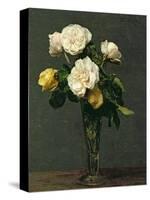 Roses in a Champagne Flute, 1873-Henri Fantin-Latour-Stretched Canvas