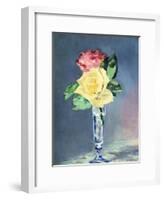 Roses in a Champaign-Glass, 1882-Edouard Manet-Framed Giclee Print