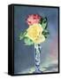 Roses in a Champaign-Glass, 1882-Edouard Manet-Framed Stretched Canvas