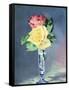 Roses in a Champaign-Glass, 1882-Edouard Manet-Framed Stretched Canvas