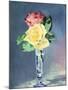 Roses in a Champaign-Glass, 1882-Edouard Manet-Mounted Premium Giclee Print