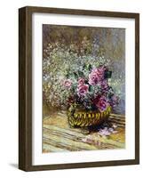 Roses in a Copper Vase, 1878-Claude Monet-Framed Giclee Print