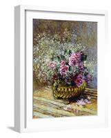 Roses in a Copper Vase, 1878-Claude Monet-Framed Giclee Print