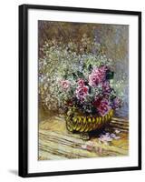 Roses in a Copper Vase, 1878-Claude Monet-Framed Premium Giclee Print