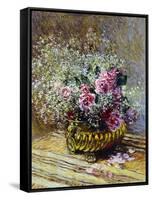 Roses in a Copper Vase, 1878-Claude Monet-Framed Stretched Canvas