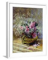 Roses in a Copper Vase, 1878-Claude Monet-Framed Giclee Print