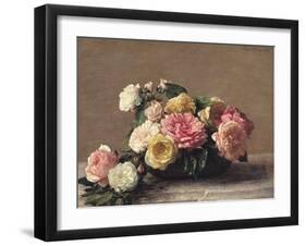 Roses in a Dish, 1882-Henri Fantin-Latour-Framed Giclee Print