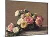 Roses in a Dish, 1882-Henri Fantin-Latour-Mounted Giclee Print
