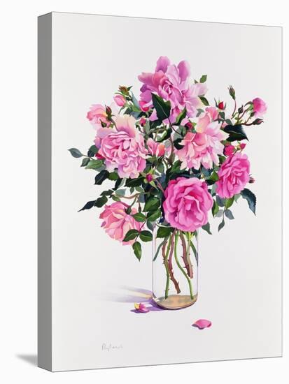 Roses in a Glass Jar-Christopher Ryland-Stretched Canvas