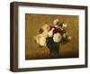 Roses in a Glass Vase; Roses Dans Un Vase De Verre-Henri Fantin-Latour-Framed Giclee Print