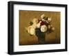 Roses in a Glass Vase; Roses Dans Un Vase De Verre-Henri Fantin-Latour-Framed Giclee Print