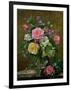 Roses in a Glass Vase-Albert Williams-Framed Giclee Print