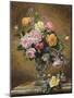Roses in a glass vase-Albert Williams-Mounted Giclee Print