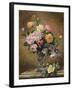 Roses in a glass vase-Albert Williams-Framed Giclee Print