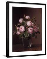 Roses in a Glass Vase-Johan Laurentz Jensen-Framed Giclee Print