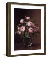 Roses in a Glass Vase-Johan Laurentz Jensen-Framed Giclee Print