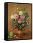 Roses in a Rose-Enamelled Vase, 1995-Albert Williams-Framed Stretched Canvas