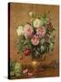 Roses in a Rose-Enamelled Vase, 1995-Albert Williams-Stretched Canvas