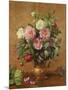 Roses in a Rose-Enamelled Vase, 1995-Albert Williams-Mounted Giclee Print