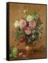 Roses in a Rose-Enamelled Vase, 1995-Albert Williams-Framed Stretched Canvas