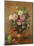 Roses in a Rose-Enamelled Vase, 1995-Albert Williams-Mounted Premium Giclee Print