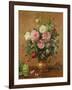 Roses in a Rose-Enamelled Vase, 1995-Albert Williams-Framed Giclee Print