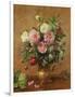 Roses in a Rose-Enamelled Vase, 1995-Albert Williams-Framed Premium Giclee Print