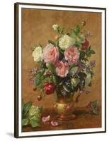 Roses in a Rose-Enamelled Vase, 1995-Albert Williams-Framed Premium Giclee Print