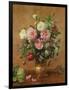 Roses in a Rose-Enamelled Vase, 1995-Albert Williams-Framed Premium Giclee Print