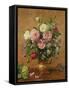 Roses in a Rose-Enamelled Vase, 1995-Albert Williams-Framed Stretched Canvas