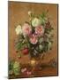 Roses in a Rose-Enamelled Vase, 1995-Albert Williams-Mounted Giclee Print