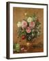 Roses in a Rose-Enamelled Vase, 1995-Albert Williams-Framed Giclee Print