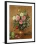 Roses in a Rose-Enamelled Vase, 1995-Albert Williams-Framed Giclee Print