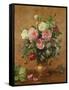 Roses in a Rose-Enamelled Vase, 1995-Albert Williams-Framed Stretched Canvas