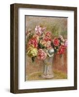 Roses in a Sevres Vase-Pierre-Auguste Renoir-Framed Giclee Print