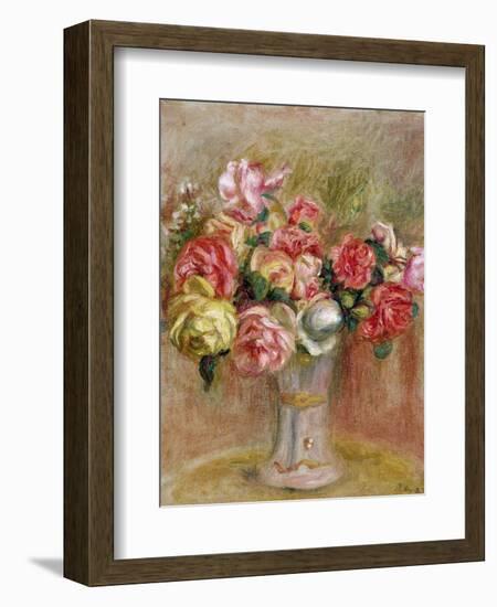 Roses in a Sevres Vase-Pierre-Auguste Renoir-Framed Giclee Print