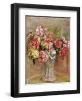 Roses in a Sevres Vase-Pierre-Auguste Renoir-Framed Giclee Print