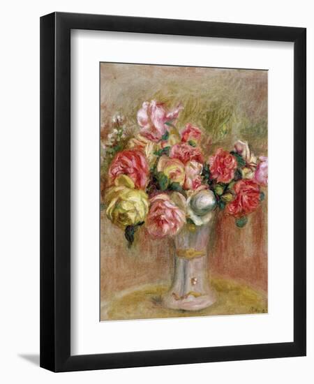 Roses in a Sevres Vase-Pierre-Auguste Renoir-Framed Giclee Print