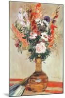 Roses in a Vase, 1872-Pierre-Auguste Renoir-Mounted Giclee Print