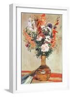 Roses in a Vase, 1872-Pierre-Auguste Renoir-Framed Giclee Print