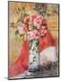 Roses in a Vase, 1876-Pierre-Auguste Renoir-Mounted Giclee Print