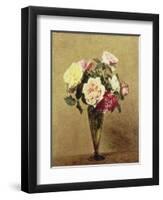 Roses in a Vase, 1892-Henri Fantin-Latour-Framed Giclee Print