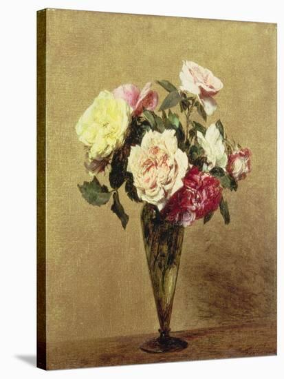 Roses in a Vase, 1892-Henri Fantin-Latour-Stretched Canvas