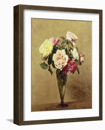Roses in a Vase, 1892-Henri Fantin-Latour-Framed Giclee Print