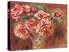 Roses in a Vase, circa 1890-Pierre-Auguste Renoir-Stretched Canvas